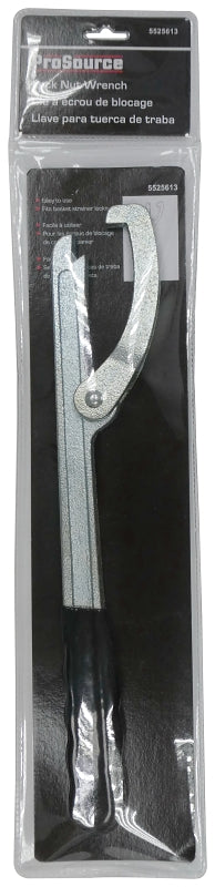 ProSource T149-3L Locknut Wrench, 11-5/8 in L, Steel, Chrome