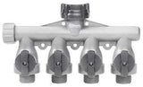 Gilmour 800414-1001 Shut-Off Valve, 3/4 in, GHT, 4 -Port/Way, 60 psi Pressure, Polymer Body