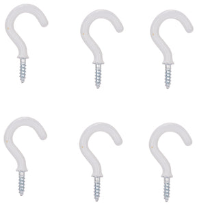 ProSource PH-122236-PS Cup Hook, 1/8 in Thread, 33 mm L, Steel, Vinyl-Coated