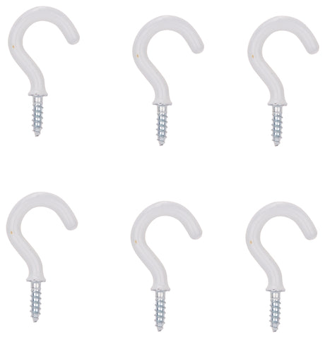 ProSource PH-122236-PS Cup Hook, 1/8 in Thread, 33 mm L, Steel, Vinyl-Coated