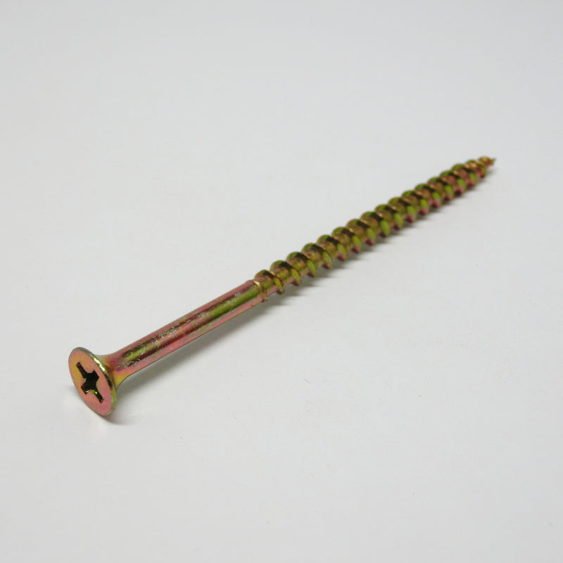 Ace No. 8 X 3 in. L Phillips Yellow Zinc Coarse Cabinet Screws 5Lb