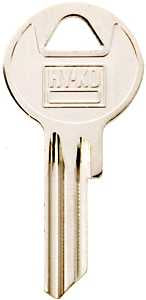 Hy-Ko 11010Y6 Key Blank, Brass, Nickel, For: Yale Cabinet, House Locks and Padlocks, Y6 Key Number, Pack of 10
