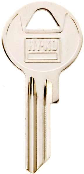 Hy-Ko 11010Y6 Key Blank, Brass, Nickel, For: Yale Cabinet, House Locks and Padlocks, Y6 Key Number, Pack of 10
