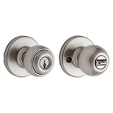 Kwikset 400P15CPK6 Entry Knob, Satin Nickel, K6 Keyway, 3 Grade