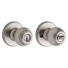 Kwikset 400P15CPK6 Entry Knob, Satin Nickel, K6 Keyway, 3 Grade