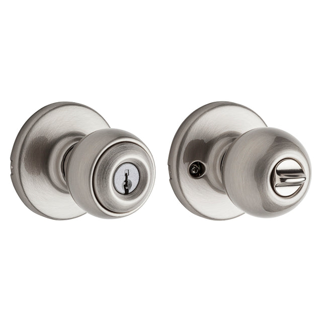 Kwikset 400P15CPK6 Entry Knob, Satin Nickel, K6 Keyway, 3 Grade