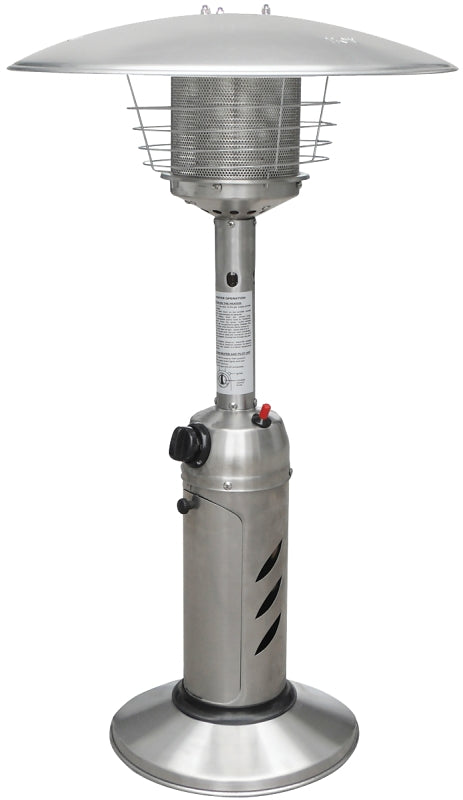 Seasonal Trends HPS-C-SS Portable Patio Heater, Liquid Propane or Butane Gas Only, Electric Ignition, 11000 Btu