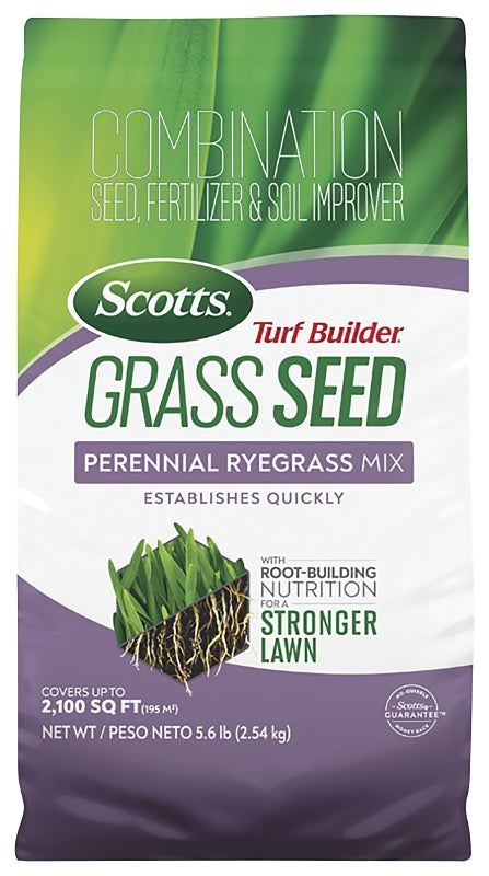 Scotts Turf Builder 18039 4-0-0 Grass Seed, Perennial Ryegrass, 5.6 lb Bag