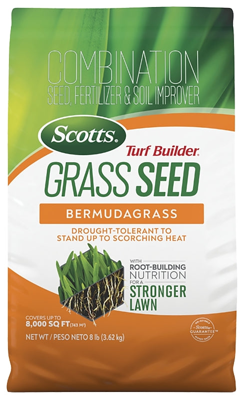Scotts Turf Builder 18053 4-0-0 Grass Seed, Bermudagrass, 8 lb Bag