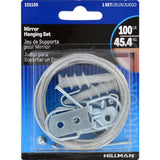 HILLMAN AnchorWire Silver Extra Heavy Mirror Holder Kit 100 lb 17 pk, Pack of 5