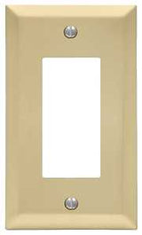 Amerelle Century 163RSB Wallplate, 4-15/16 in L, 2-7/8 in W, 1 -Gang, Steel, Gold, Satin Brass, Pack of 4