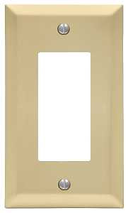Amerelle Century 163RSB Wallplate, 4-15/16 in L, 2-7/8 in W, 1 -Gang, Steel, Gold, Satin Brass, Pack of 4