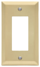 Amerelle Century 163RSB Wallplate, 4-15/16 in L, 2-7/8 in W, 1 -Gang, Steel, Gold, Satin Brass, Pack of 4