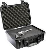 Pelican 1400WF Protector Case with Polyurethane Foam, 13.37 in L, 11.62 in W, 6 in H, Polypropylene, Black