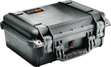 Pelican 1400WF Protector Case with Polyurethane Foam, 13.37 in L, 11.62 in W, 6 in H, Polypropylene, Black