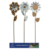Alpine Multicolored Iron 76 in. H Rustic Flower Outdoor Garden Stake, Pack of 9