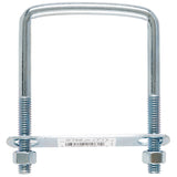 Hampton 3/8 in. X 3 in. W X 4 in. L Coarse Zinc-Plated Steel Square Bend U Bolt, Pack of 10