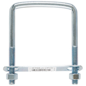 Hampton 3/8 in. X 3 in. W X 4 in. L Coarse Zinc-Plated Steel Square Bend U Bolt, Pack of 10