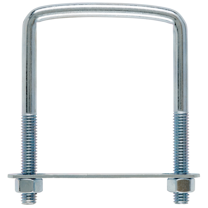 Hampton 3/8 in. X 3 in. W X 4 in. L Coarse Zinc-Plated Steel Square Bend U Bolt, Pack of 10