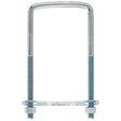 Hampton 3/8 in. X 3 in. W X 6 in. L Coarse Zinc-Plated Steel Square U-Bolt, Pack of 10