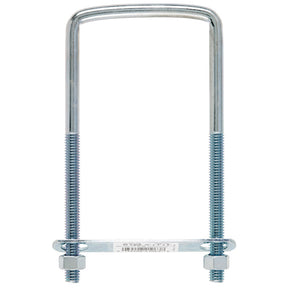 Hampton 3/8 in. X 3 in. W X 6 in. L Coarse Zinc-Plated Steel Square U-Bolt, Pack of 10