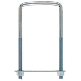 Hampton 3/8 in. X 3 in. W X 6 in. L Coarse Zinc-Plated Steel Square U-Bolt, Pack of 10