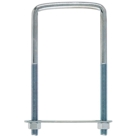 Hampton 3/8 in. X 3 in. W X 6 in. L Coarse Zinc-Plated Steel Square U-Bolt, Pack of 10
