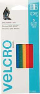 VELCRO Brand One Wrap 90438 Hook and Loop Fastener, 1/2 in W, 8 in L, Nylon/Polypropylene