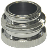 Danco 10509 Hose Aerator Adapter, 55/64 x 3/4 x 55/64 in, Male/GHTM x Female, Brass, Chrome-Plated