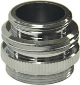 Danco 10513 Hose Adapter, 15/16 x 55/64 x 3/4 in, Male/Female x GHTM/Male, Brass, Chrome-Plated