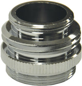 Danco 10513 Hose Adapter, 15/16 x 55/64 x 3/4 in, Male/Female x GHTM/Male, Brass, Chrome-Plated