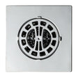 Danco 11015 Square Hair Catcher, Plastic/Stainless Steel, Chrome, For: 3 in Standard Shower Stall Drain
