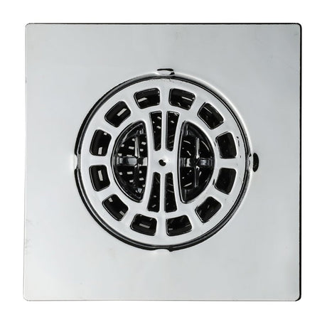 Danco 11015 Square Hair Catcher, Plastic/Stainless Steel, Chrome, For: 3 in Standard Shower Stall Drain