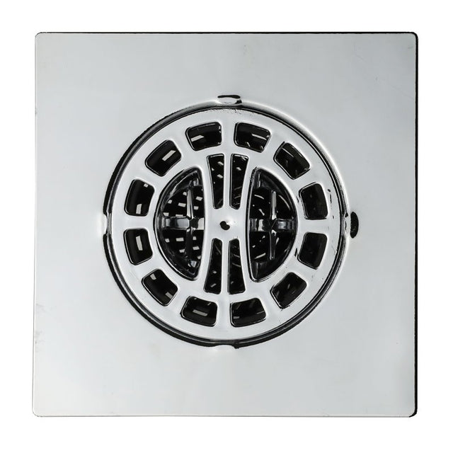 Danco 11015 Square Hair Catcher, Plastic/Stainless Steel, Chrome, For: 3 in Standard Shower Stall Drain