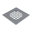 Danco 11045 Shower Drain Cover, Stainless Steel, Brushed Nickel, Specifications: Square Shape, Snap-In Mount