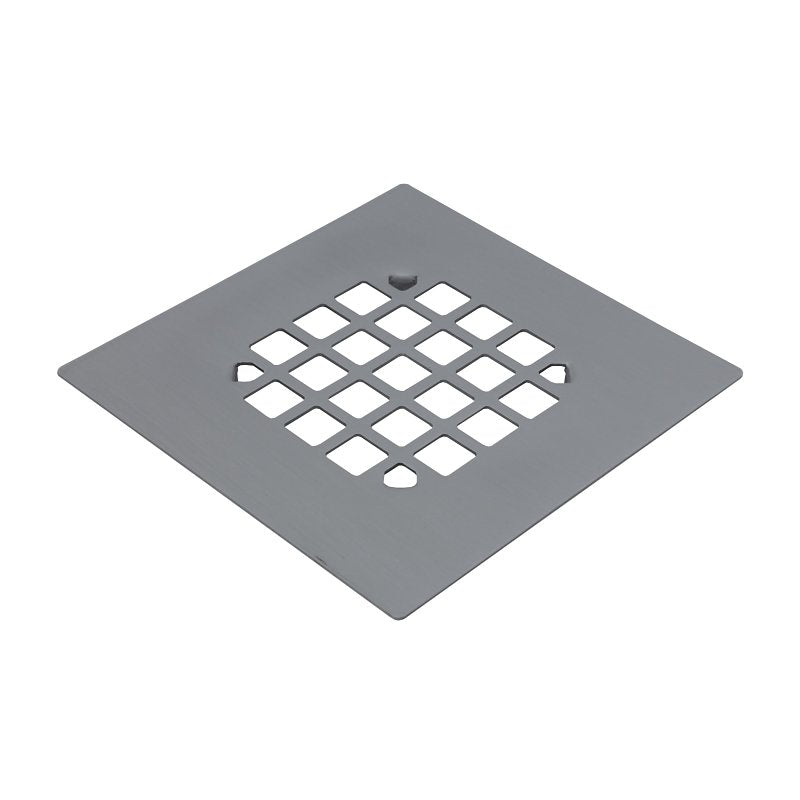 Danco 11045 Shower Drain Cover, Stainless Steel, Brushed Nickel, Specifications: Square Shape, Snap-In Mount