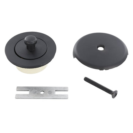 Danco 12102 Tub Drain Trim Kit, Brass, Black, Matte, For: 1-1/2 in and 1-7/8 in Drain Shoe