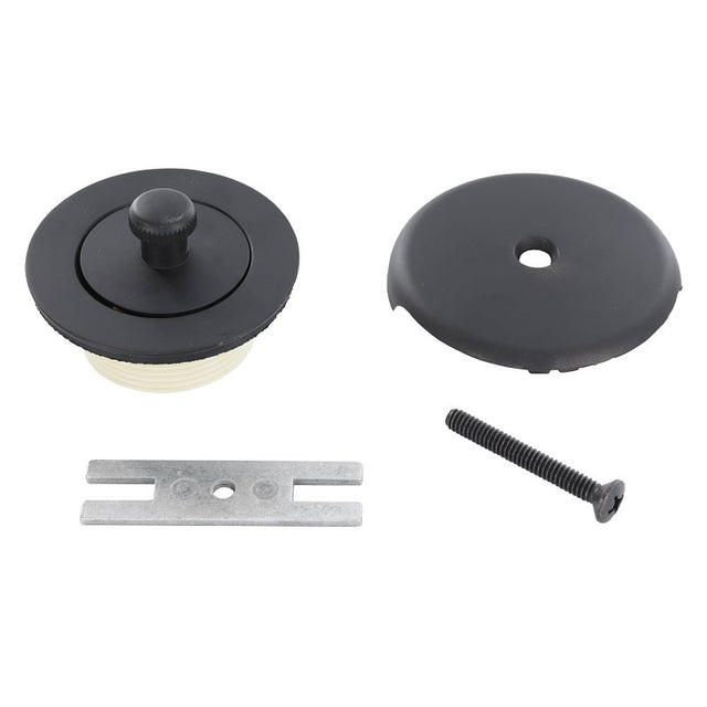 Danco 12102 Tub Drain Trim Kit, Brass, Black, Matte, For: 1-1/2 in and 1-7/8 in Drain Shoe