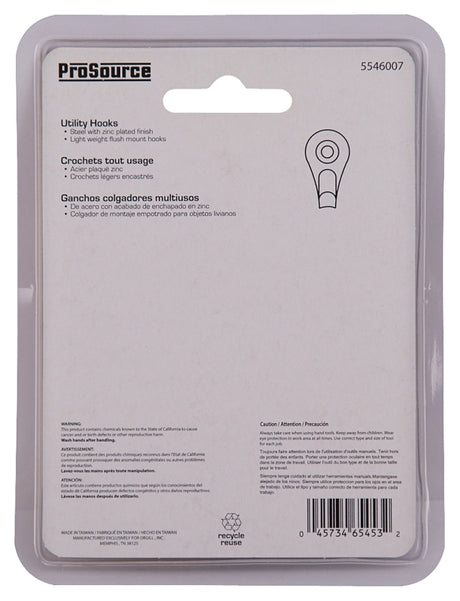 ProSource PH-122316-PS Frame Hanger, 4.5 lb, Steel, Zinc, Zinc, Nail-In Mounting