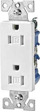 Eaton TR1107W Duplex Receptacle, 2-Pole, 15 A, 125 V, Push-in, Side Wiring, NEMA: 5-15R, White