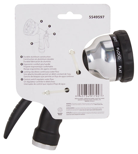 Landscapers Select GT35291 Spray Nozzle, Female, Aluminum, Black, Chrome