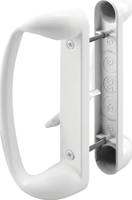 Prime-Line C 1176 Handle Set, Aluminum, Painted, 1-5/8 to 1-7/8 in Thick Door