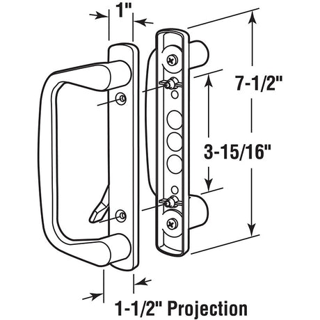 Prime-Line C 1178 Handleset, Aluminum, Painted