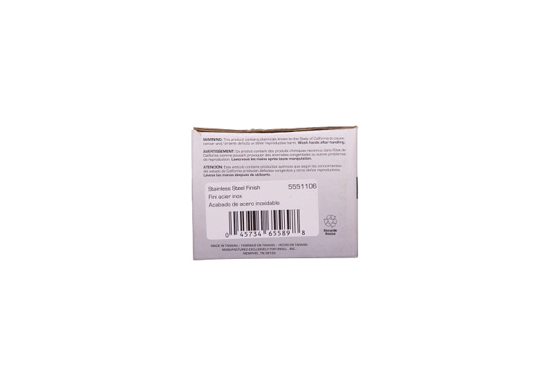 ProSource TS630BRA4B Passage Knob, Metal, Stainless Steel, 2-3/8 to 2-3/4 in Backset, 1-3/8 to 1-3/4 in Thick Door