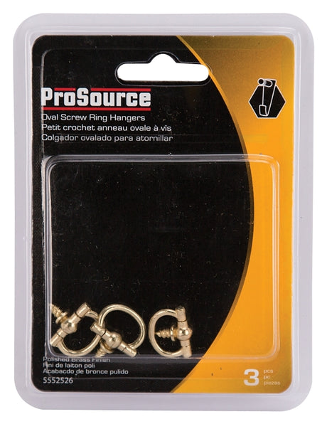 ProSource PH-122321-PS Frame Hanger, 2 lb, Brass, Polished Brass, Brass, 5/8 in Opening, Screw Mounting