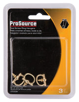 ProSource PH-122321-PS Frame Hanger, 2 lb, Brass, Polished Brass, Brass, 5/8 in Opening, Screw Mounting