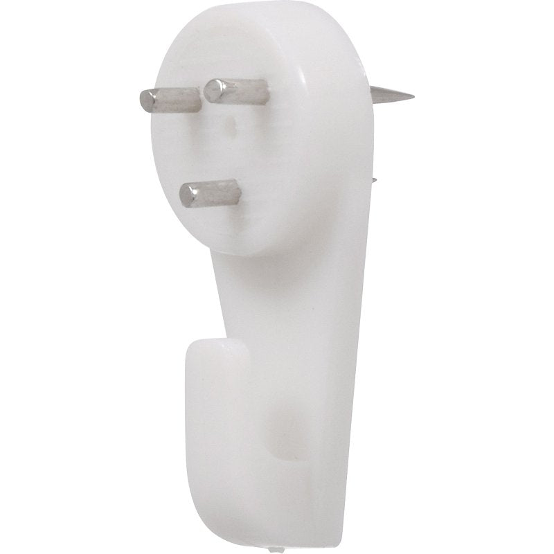 OOK 50095 Hardwall Hanger, 15 lb, Plastic, White