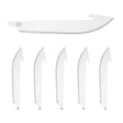 Outdoor Edge Razorsafe Series RR-6 Drop-Point Replacement Blade, 3-1/2 in L, Stainless Steel, Pack of 12