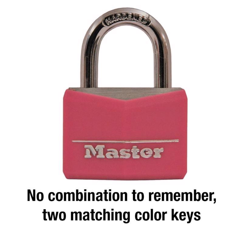 Master Lock 1-5/16 in. H X 1/2 in. W X 1-9/16 in. L Vinyl Covered Steel Double Locking Covered Padlo