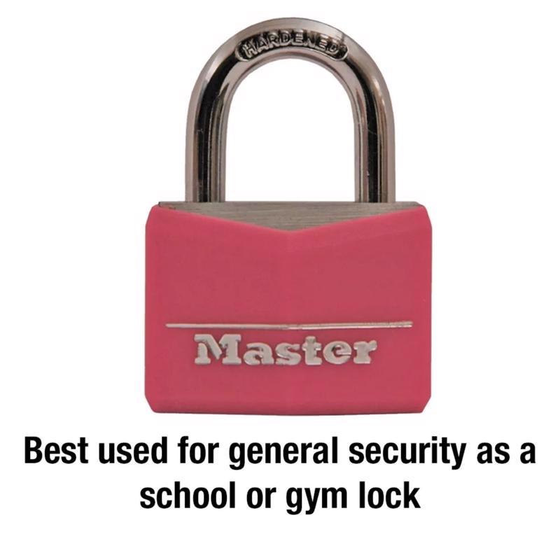 Master Lock 1-5/16 in. H X 1/2 in. W X 1-9/16 in. L Vinyl Covered Steel Double Locking Covered Padlo